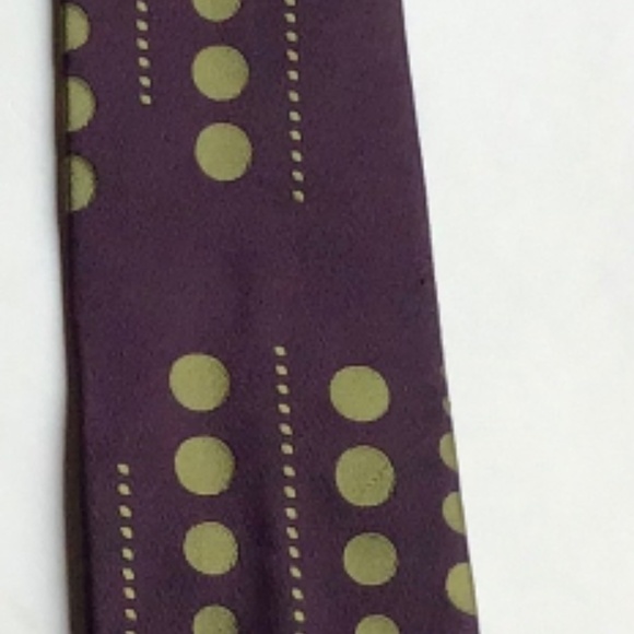 Christian Lacroix aubergine colour & dots Silk tie made in Italy 🇮🇹 - Picture 2 of 7